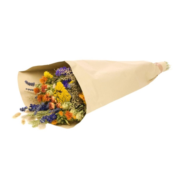 Kytica zo sušených kvetov Field bouquet large natural orange